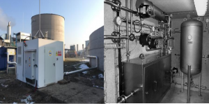 Upgrading of raw biogas